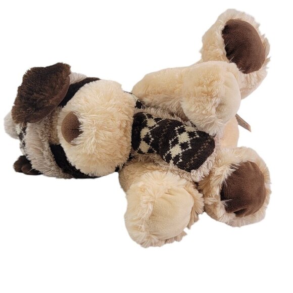 Hugfun International Soft Floppy Ears Dog Plush Aiden Wearing Scarf and Hat - Picture 8 of 15